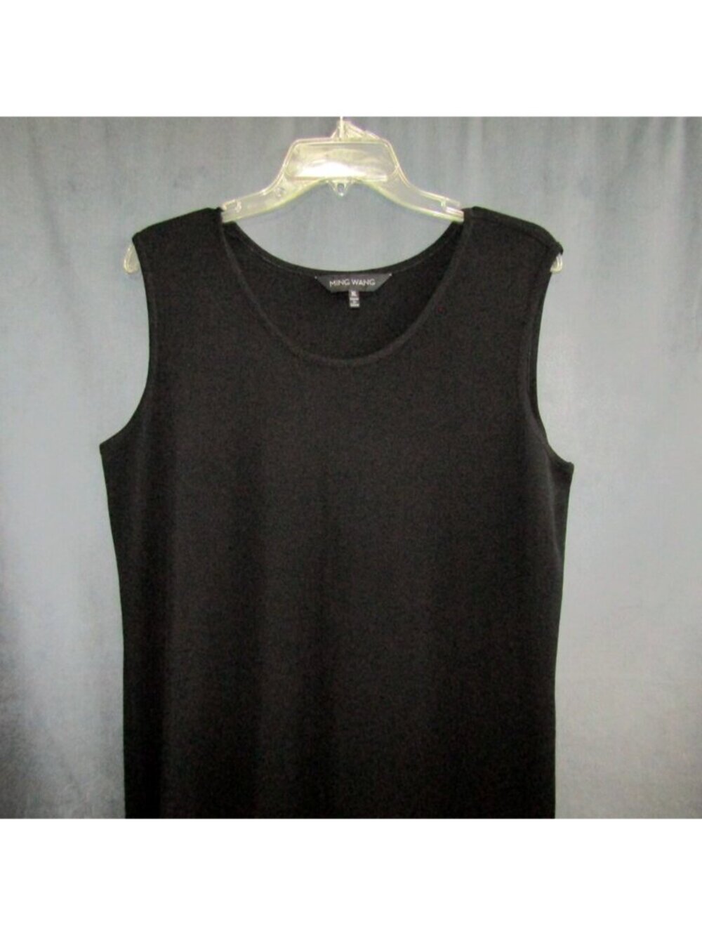 Ming Wang Black White Abstract Stripe Knit Jacket Tank Dress Set Size XL Classic - Picture 4 of 16